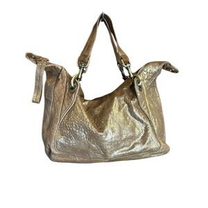 Hobo Style Gold Shoulder/ Crossbody Bag Metallic Finish by All You Need